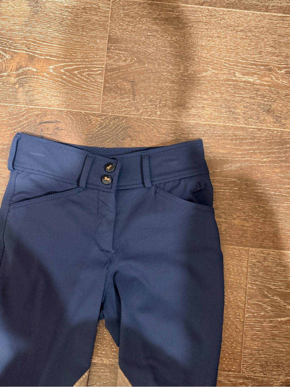 kids's Navy Stretch Riding jodphurs RJ Classics - Picture 2 of 4